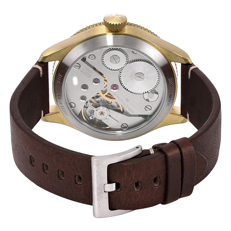 Hamilton Khaki Aviation Pioneer Hand Wind Black Dial Mens Watch