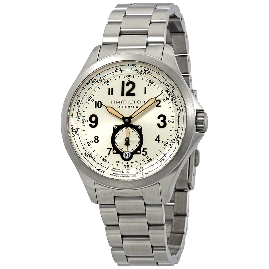 Hamilton Khaki Aviation Qne Automatic Silver Dial Mens Watch