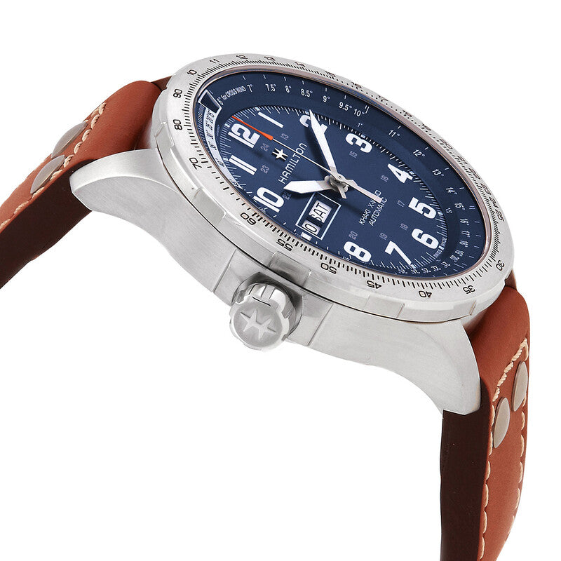 Hamilton Khaki Aviation X-Wind Lefty Automatic Blue Dial Mens Watch