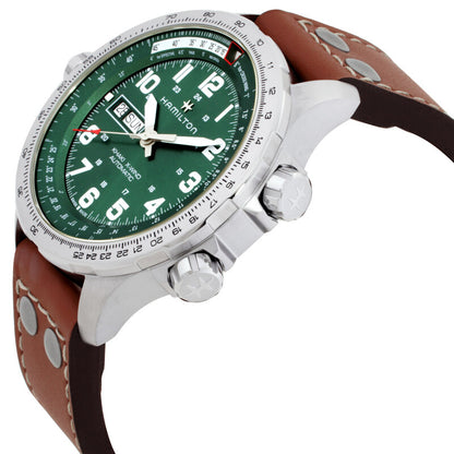 Hamilton Khaki Aviation X-Wind Lefty Automatic Green Dial Mens Watch