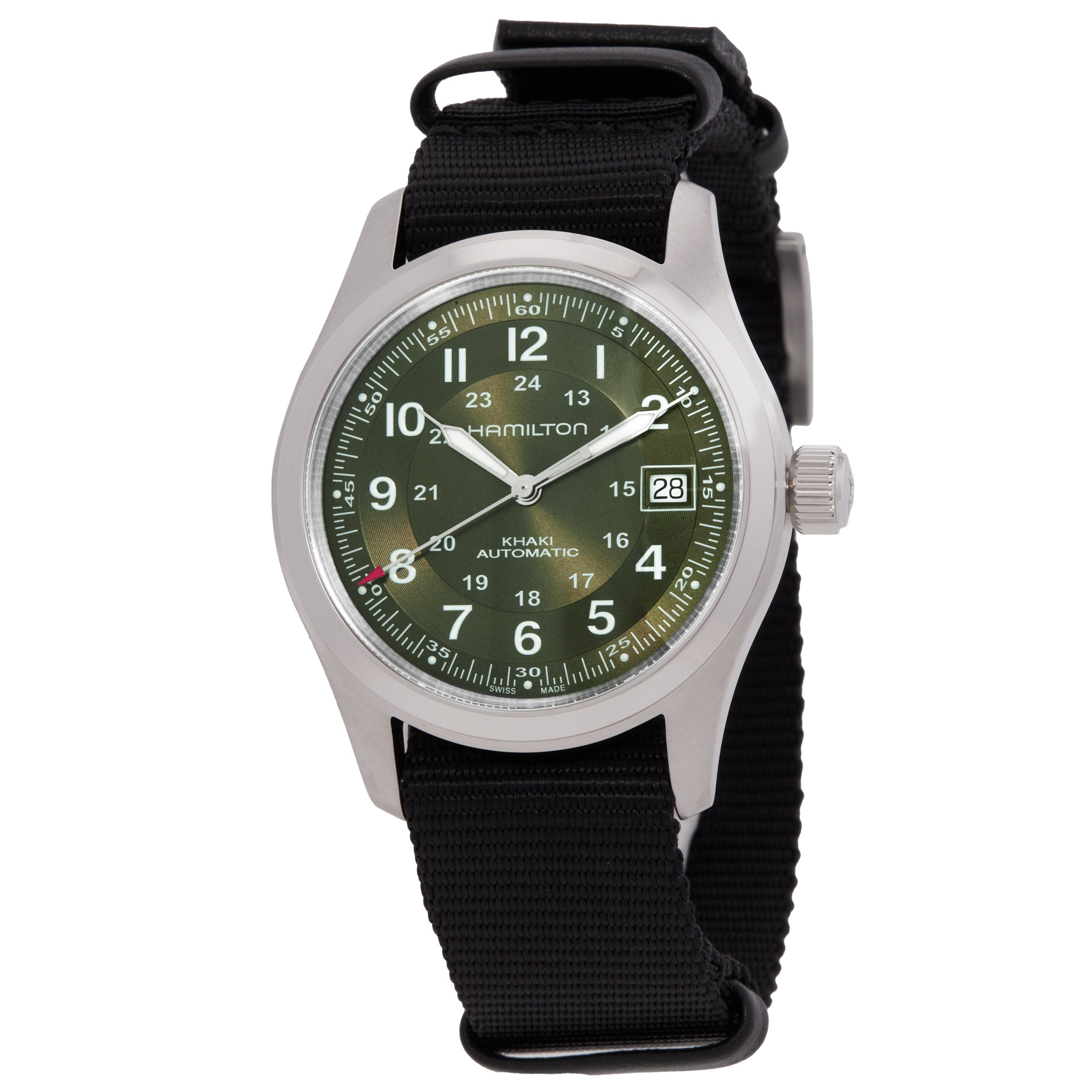 Hamilton Khaki Field Automatic Green Dial Mens Watch