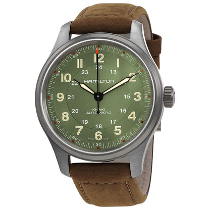 Hamilton Khaki Field Automatic Green Dial Mens Watch