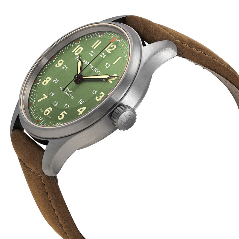 Hamilton Khaki Field Automatic Green Dial Mens Watch