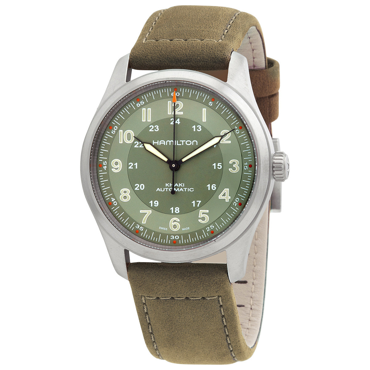 Hamilton Khaki Field Automatic Green Dial Unisex Watch