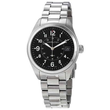 Hamilton Khaki Field Black Dial Stainless Steel Mens Watch