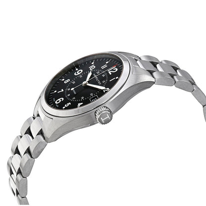 Hamilton Khaki Field Black Dial Stainless Steel Mens Watch