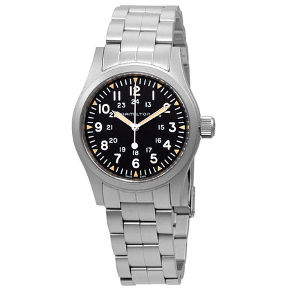 Hamilton Khaki Field Hand Wind Black Dial Mens Watch