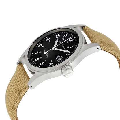 Hamilton Khaki Field Hand Wind Black Dial Mens Watch