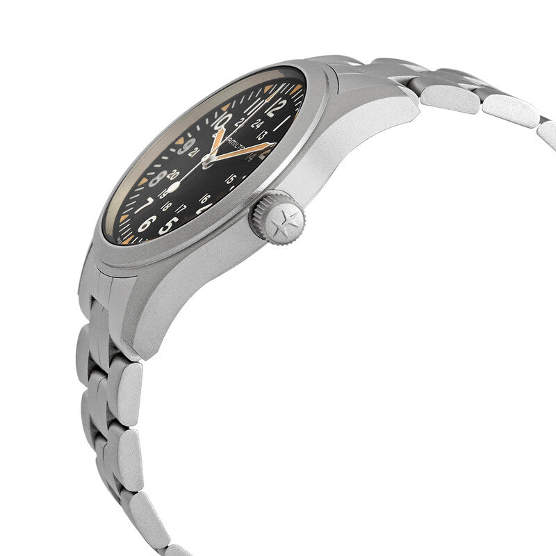 Hamilton Khaki Field Hand Wind Black Dial Mens Watch