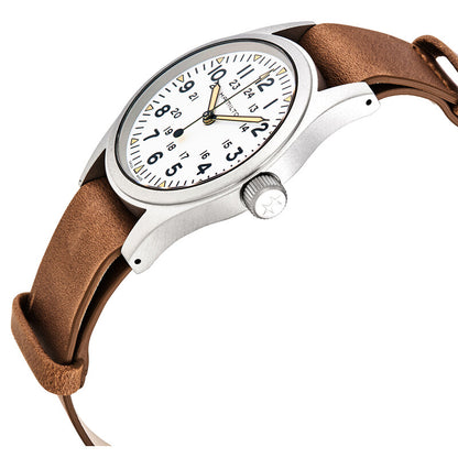 Hamilton Khaki Field Hand Wind White Dial Mens Watch