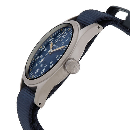 Hamilton Khaki Field Manual Wind Blue Dial Mens Watch
