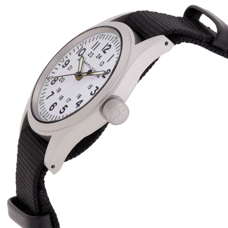Hamilton Khaki Field Manual Wind White Dial Watch