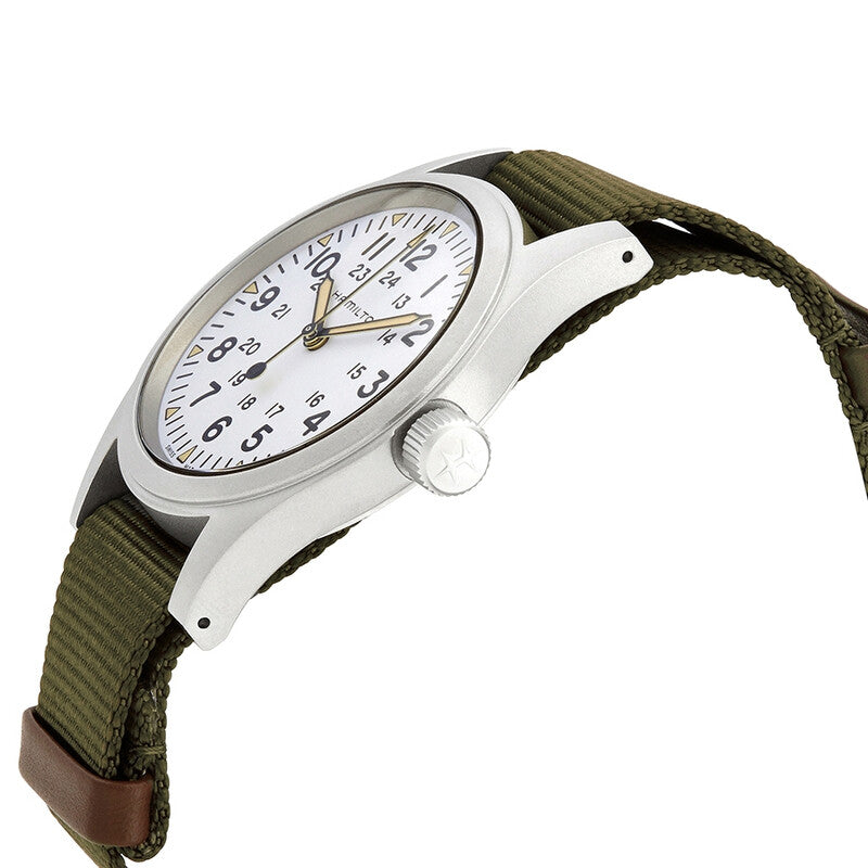 Hamilton Khaki Field Mechanical White Dial Mens Watch