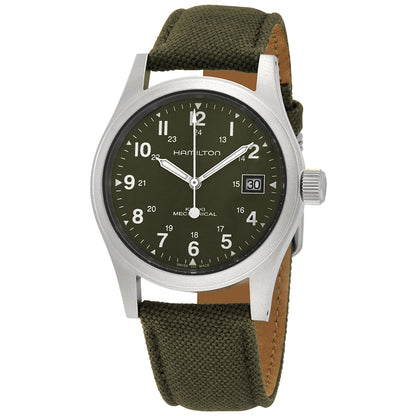 Hamilton Khaki Field Mechanical Green Dial Mens Watch