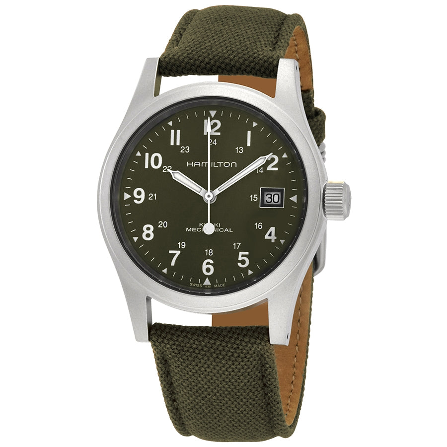 Hamilton Khaki Field Mechanical Green Dial Mens Watch