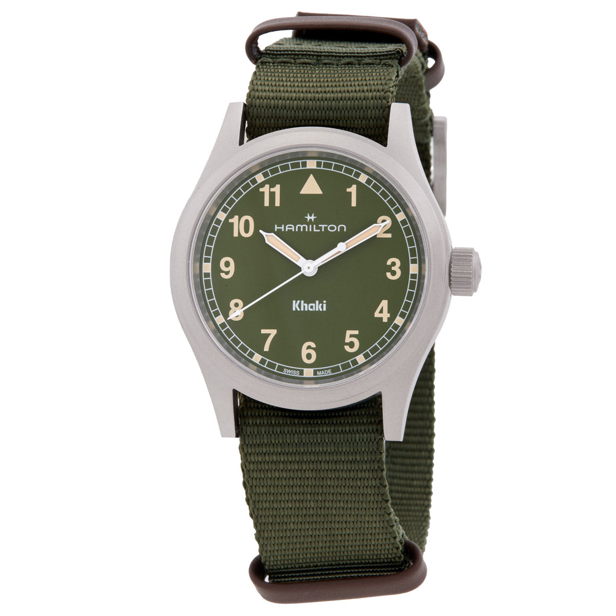 Hamilton Khaki Field Quartz Green Dial Watch