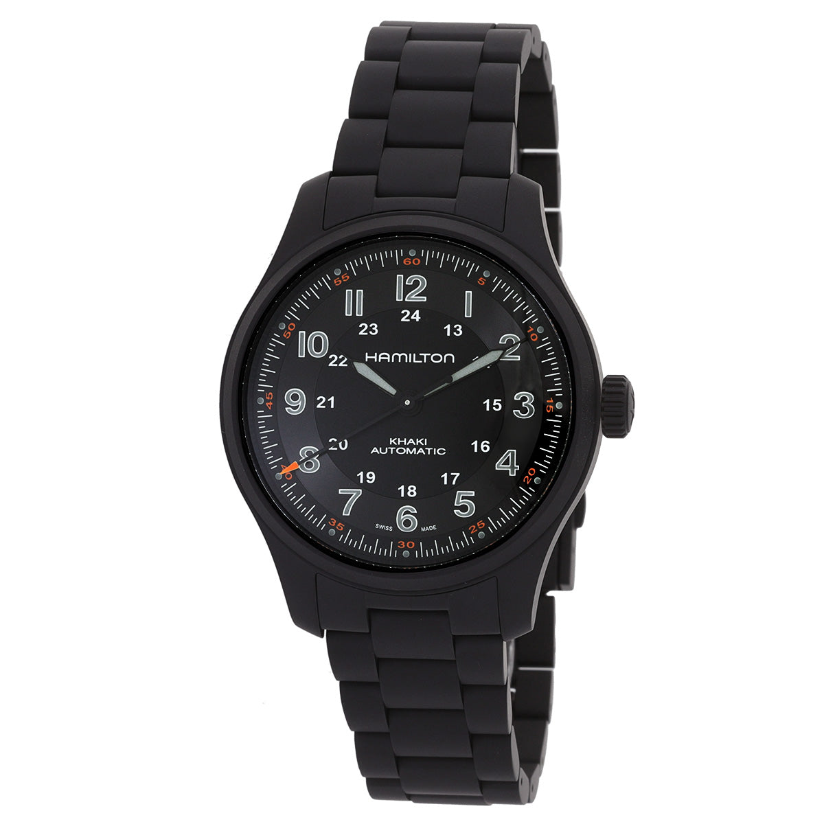 Hamilton Khaki Field Titanium Automatic Black Dial Mens Watch