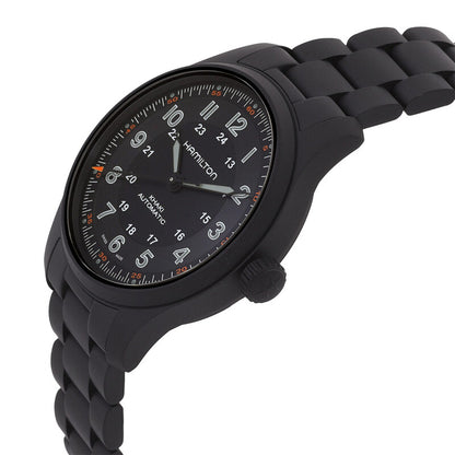 Hamilton Khaki Field Titanium Automatic Black Dial Mens Watch