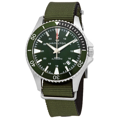 Hamilton Khaki Navy Automatic Green Dial Sprite Bezel Mens Watch
