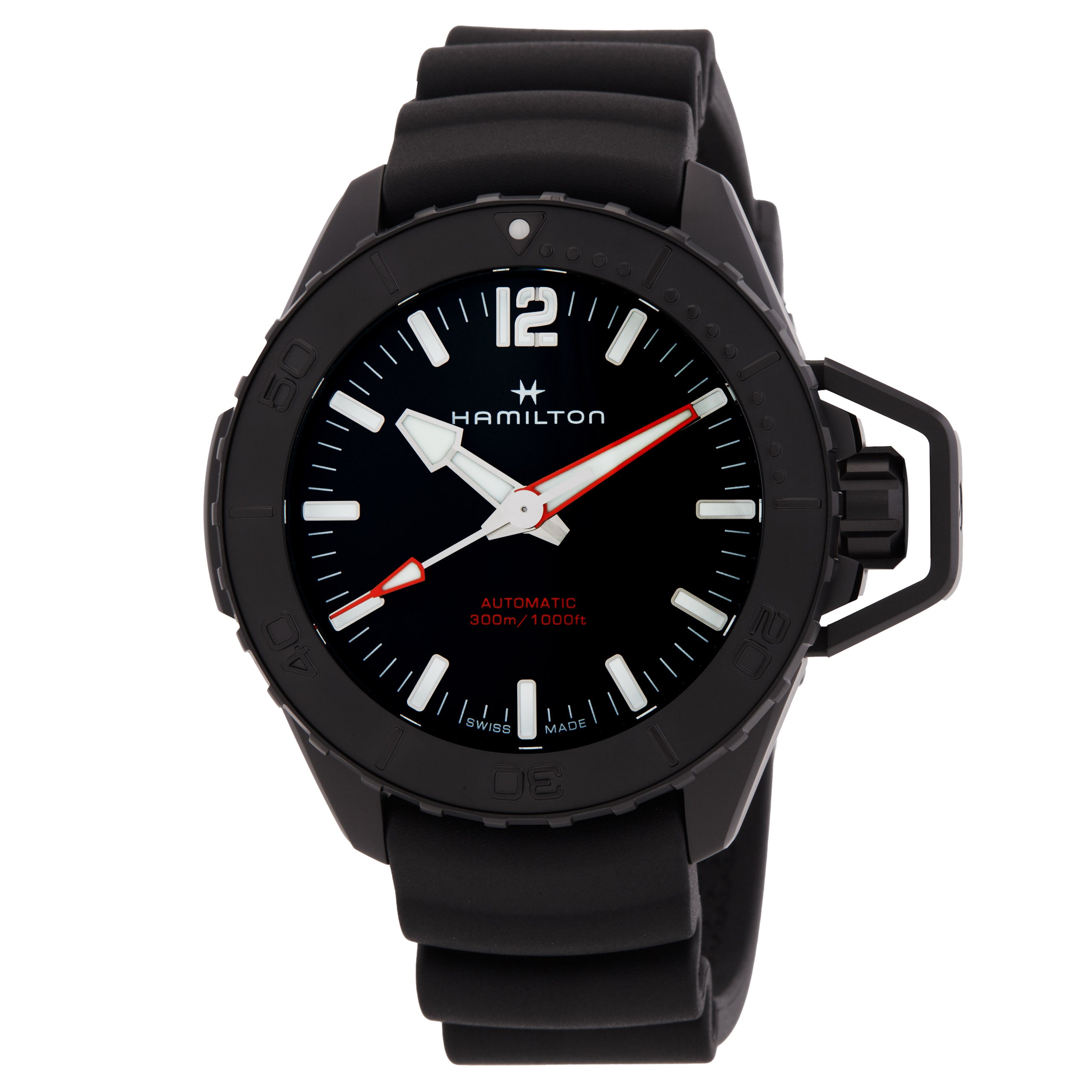 Hamilton Khaki Navy Frogman Automatic Black Dial Mens Watch