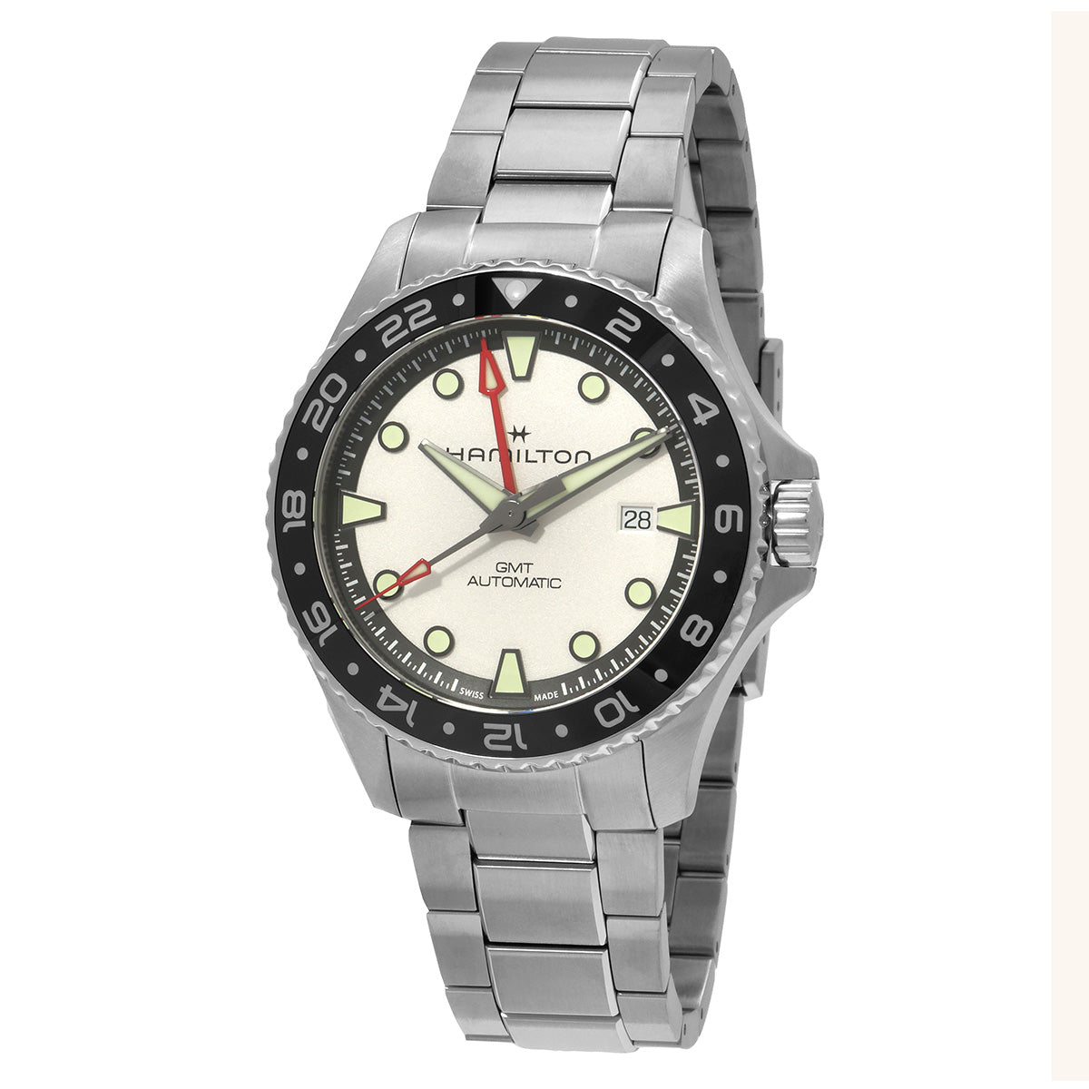 Hamilton Khaki Navy Gmt Automatic Silver Dial Watch