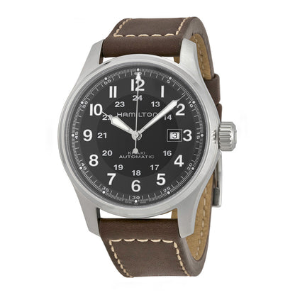 Hamilton Khaki Officers Automatic Black Dial Mens Watch