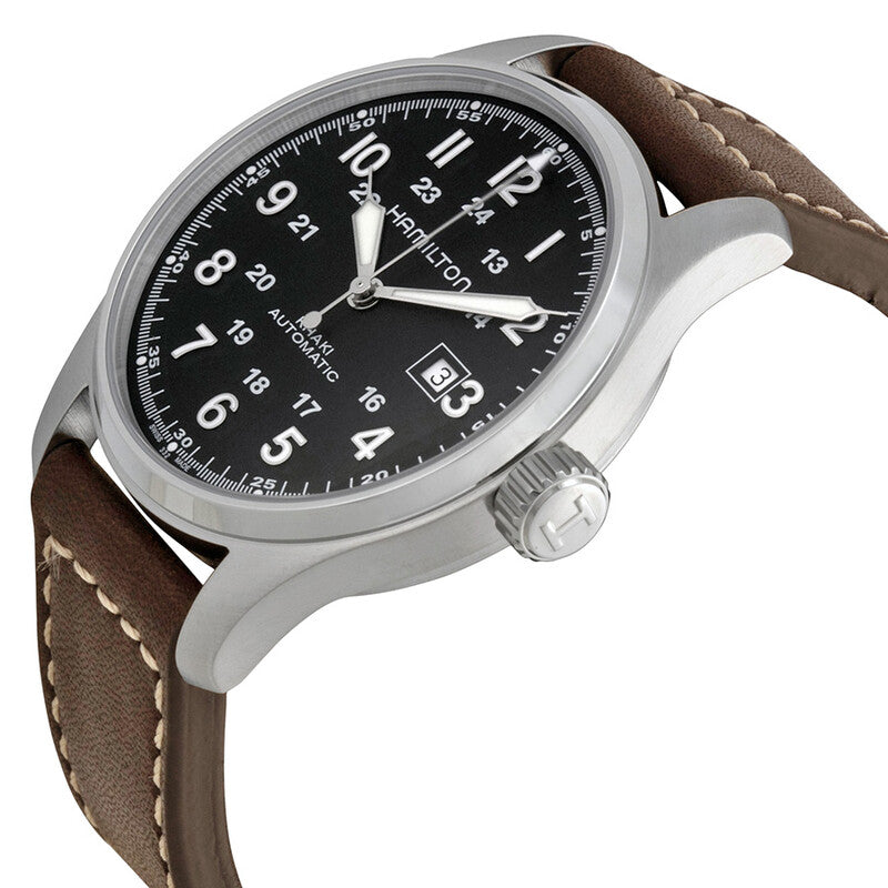 Hamilton Khaki Officers Automatic Black Dial Mens Watch