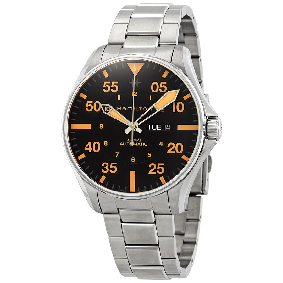 Hamilton Khaki Pilot Black Dial Automatic Mens Stainless Steel Watch