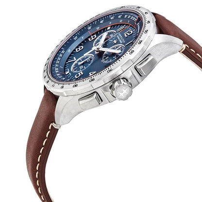 Hamilton Khaki X-Wind Chronograph Quartz Blue Dial Mens Watch