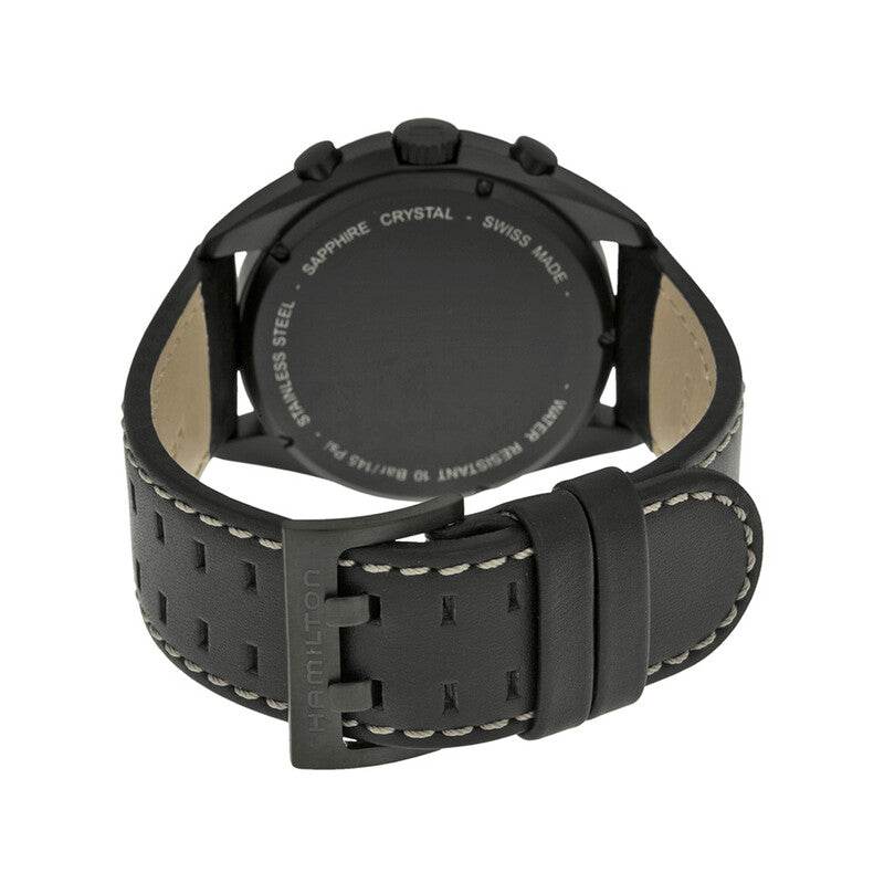 Hamilton Pilot Pioneer Chronograph Black Dial Mens Watch