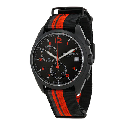 Hamilton Pilot Pioneer Chronograph Black Dial Mens Watch