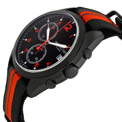 Hamilton Pilot Pioneer Chronograph Black Dial Mens Watch