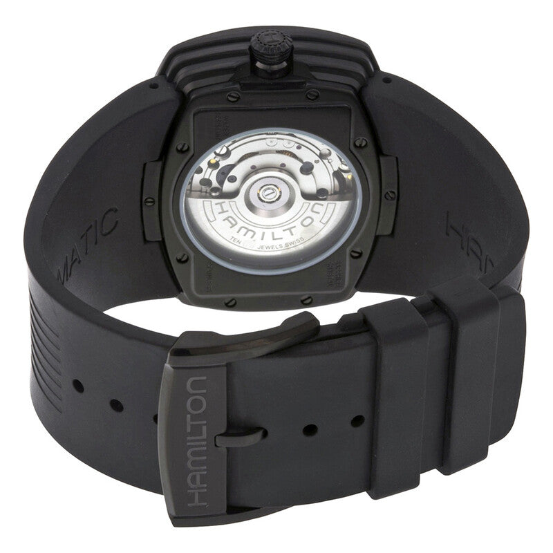 Hamilton Pulsomatic Black Digital Dial Black Pvd Mens Watch