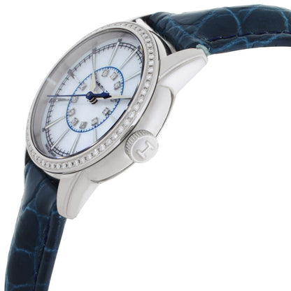 Hamilton Railroad White Mother Of Pearl Dial Blue Leather Women's Watch