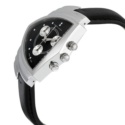 Hamilton Ventura Chrono Black Dial Shield Shaped Mens Watch