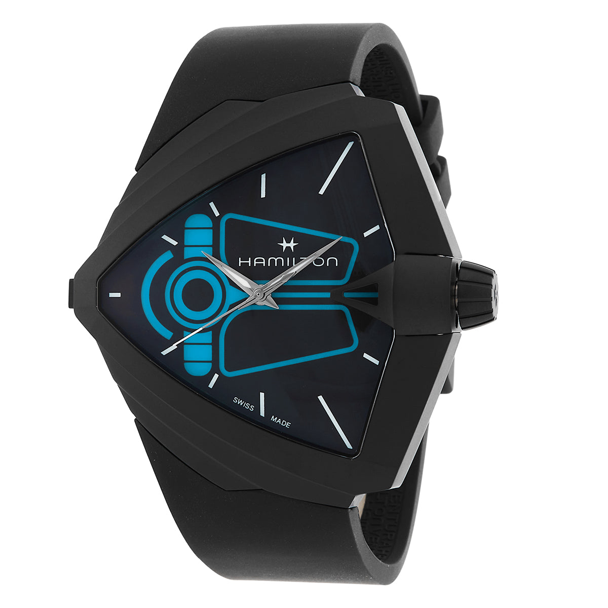 Hamilton Ventura Quartz Black Dial Mens Watch