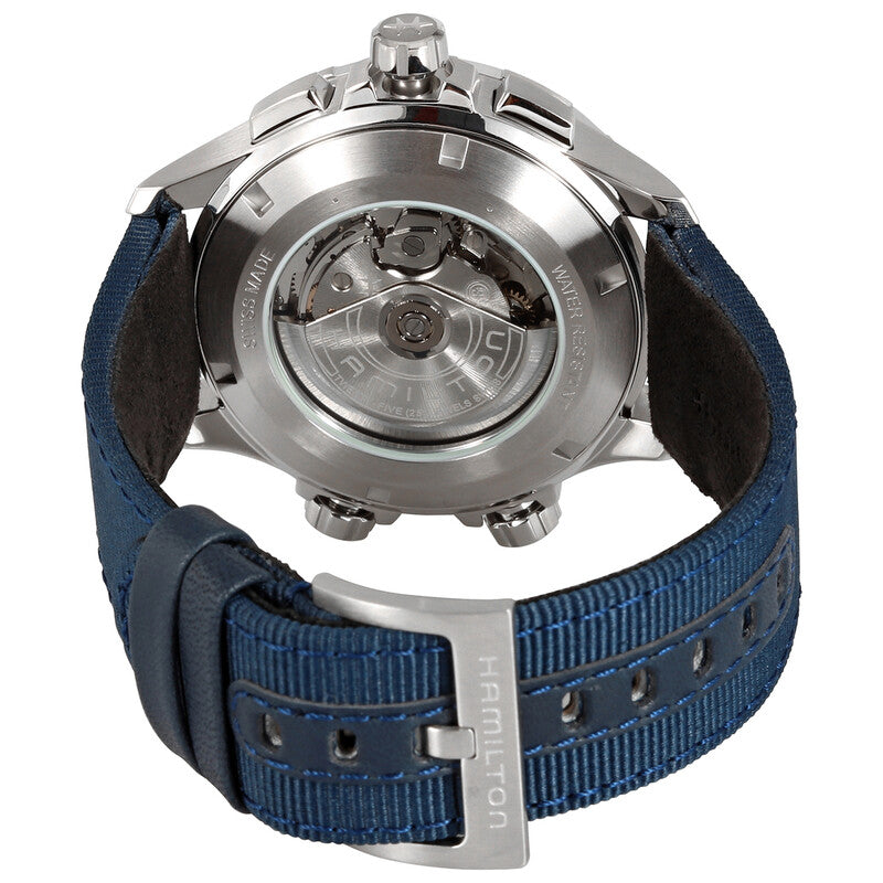 Hamilton X-Wind Lefty Chronograph Automatic Blue Dial Mens Watch