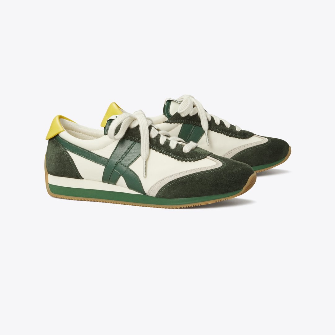 Tory Burch Hank Sneaker New Ivory / MILITARE