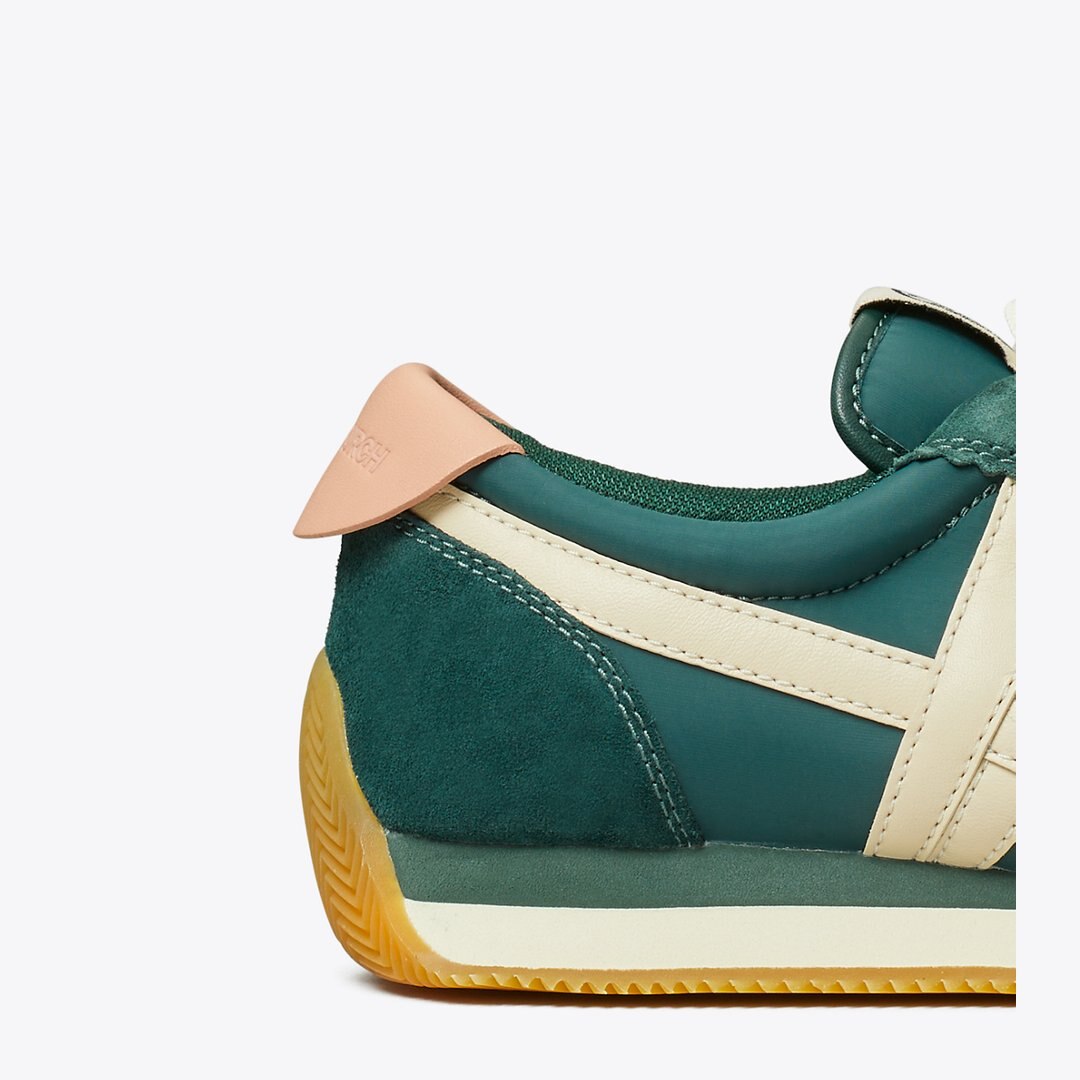 Tory Burch Hank Sneaker Bottle Green / Pink Moon