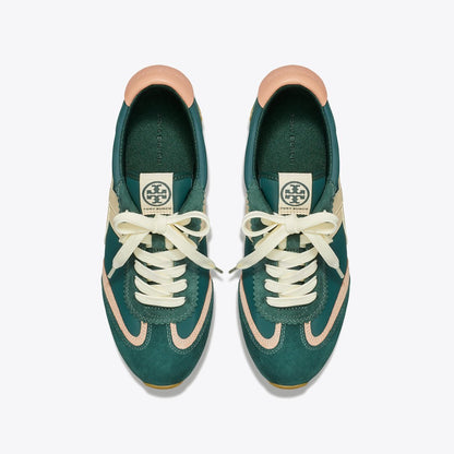 Tory Burch Hank Sneaker Bottle Green / Pink Moon