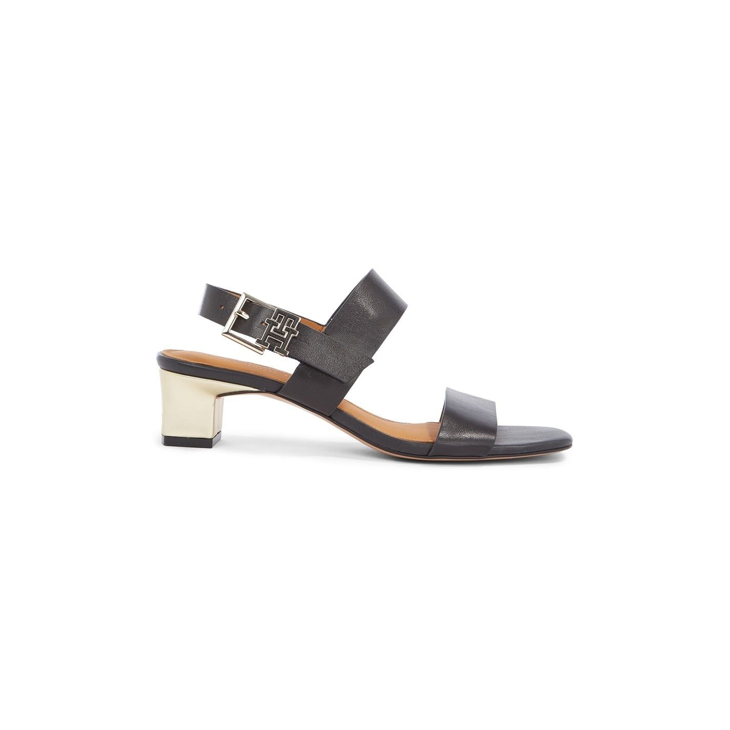  Hardware Block Mid Heels Black