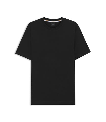 Boss Regular Fit T Shirt In Cotton Jersey Black