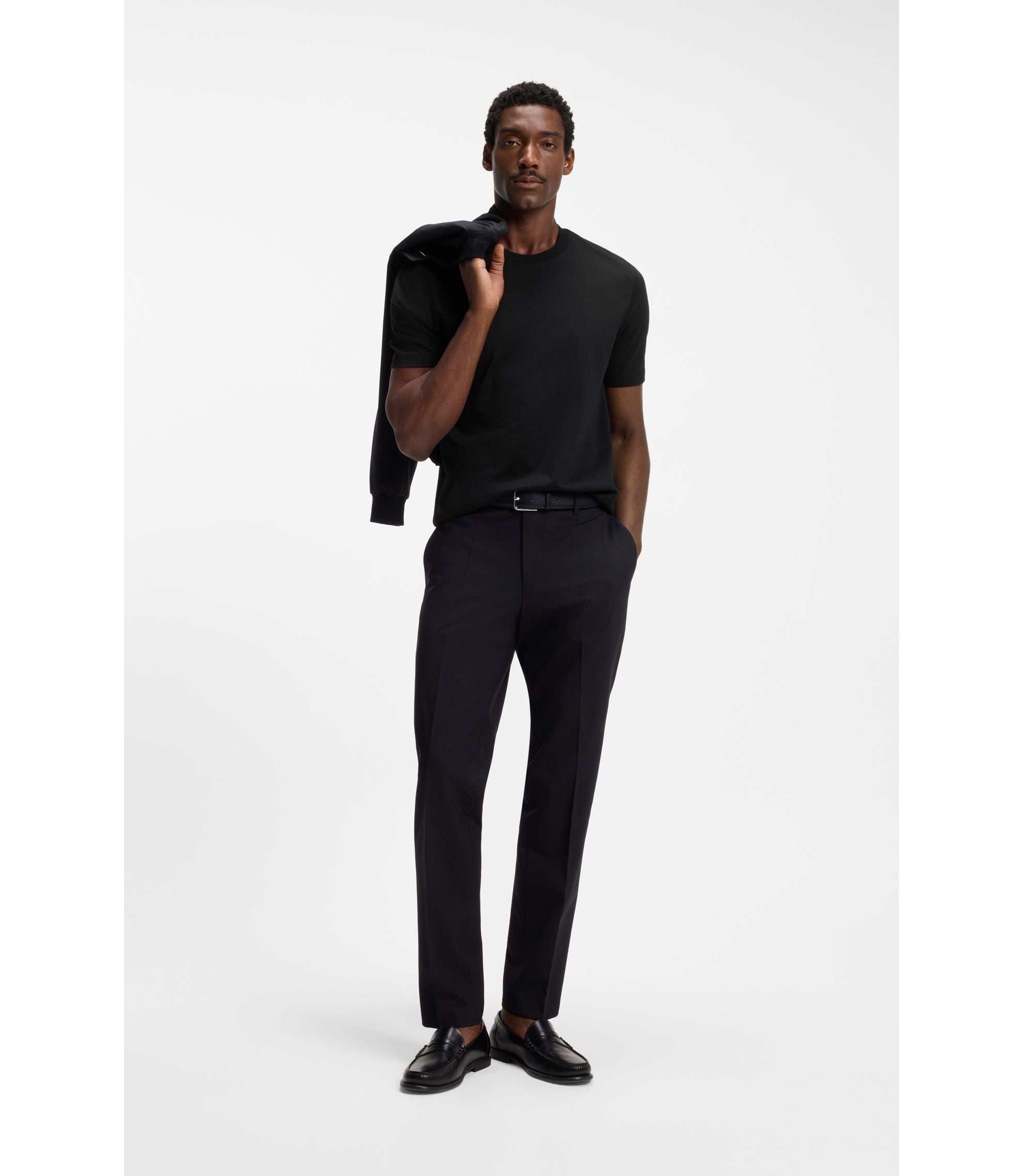 Boss Regular Fit T Shirt In Cotton Jersey Black
