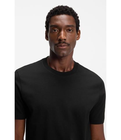 Boss Regular Fit T Shirt In Cotton Jersey Black