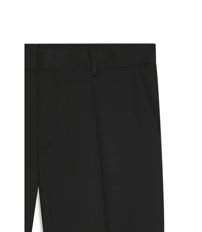Boss Slim Fit Pants In Virgin Wool Serge Black