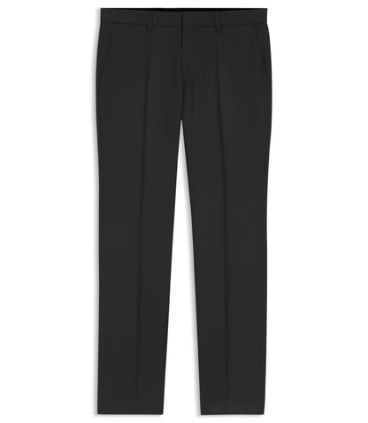 Boss Regular Fit Pants In Virgin Wool Serge Black