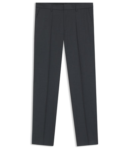 Boss Regular Fit Pants In Virgin Wool Serge Dark Grey