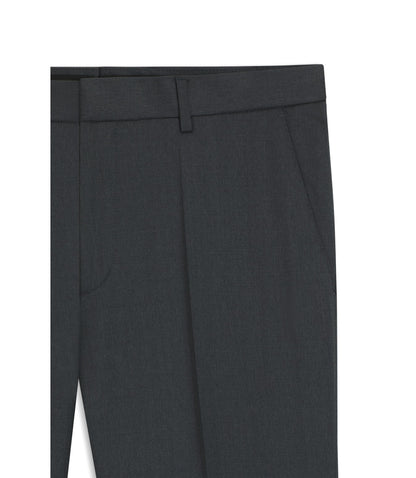 Boss Regular Fit Pants In Virgin Wool Serge Dark Grey