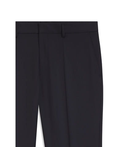 Boss Regular Fit Pants In Virgin Wool Serge Dark Blue