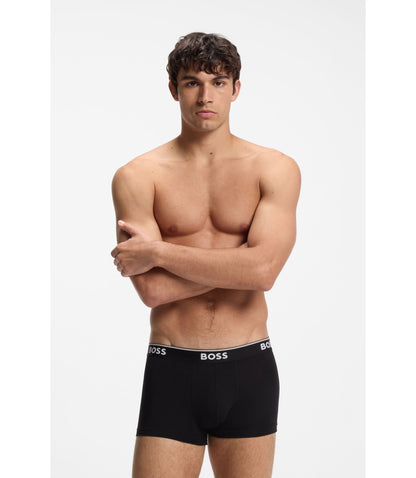 Boss Stretch Cotton Trunks With Repeating Logos Assorted-Pre-Pack